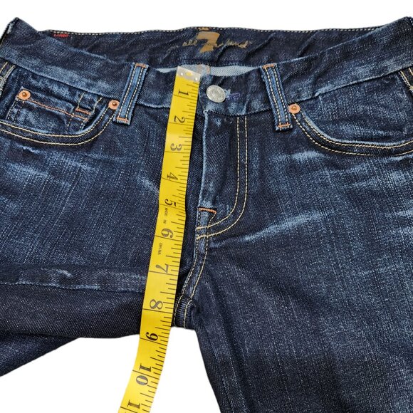 7 For All Mankind Blue Denim Jeans A-Pocket Medium Wash Size 26 - Picture 4 of 7